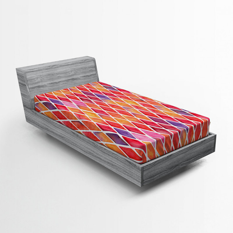 Microfiber Geometric Fitted Sheet, Twin XL Fitted Sheet