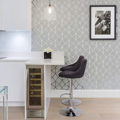 Seay 10.05m x 53cm Textured Metallic Finish Wallpaper Roll