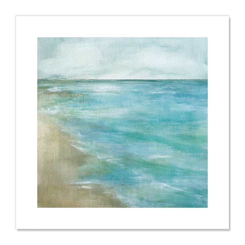 Douces marées - peinture sans cadre, H 20 po x l 20 po x P 0,1 po, Papier