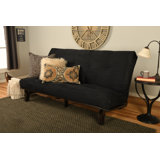 Higden Full 75" Wide Carson Java Futon with Mattress