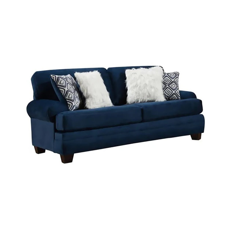 Canapé transitionnel l 92,4 po, bleu marine
