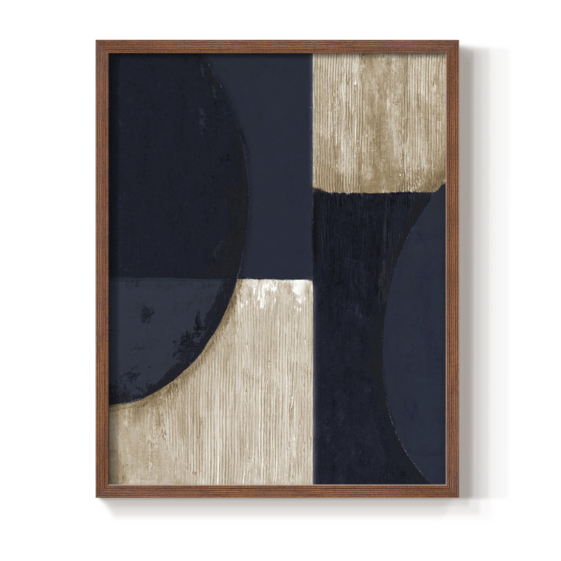 Reproduction encadrée marine reflets - bois massif, H 14 po x l 11 po, Brun