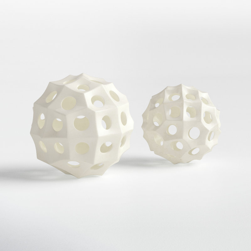 Jonali 2 Piece Orb Abstrac Sculpture Set