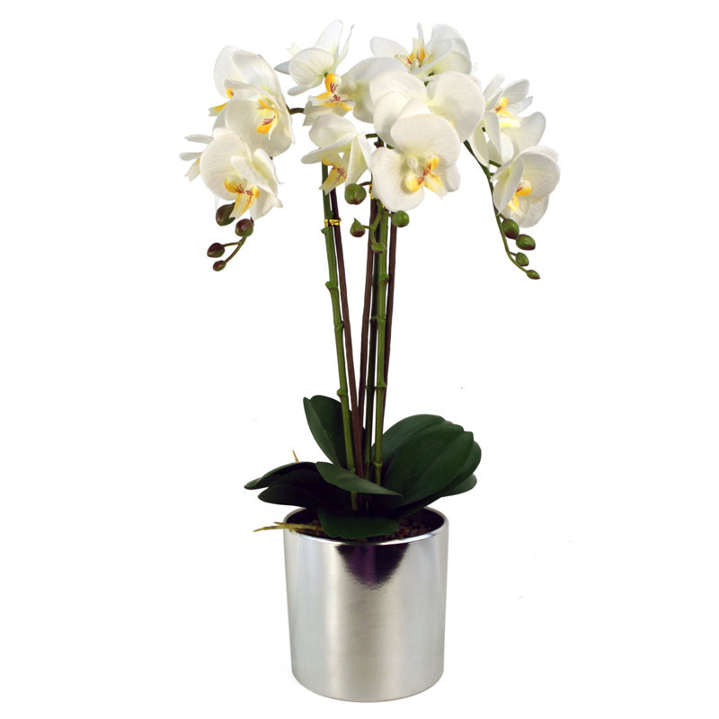 52cm Faux Plant in Pot Liner, White