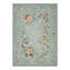 Tapis floral vert lavable à la machine avec envers antidérapant-1695692336
