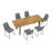 63.1-78.8'' Extendable Dining Table Set,7-Piece Modern Kitchen Table with 6 Upholstered Dining Chairs -794590699