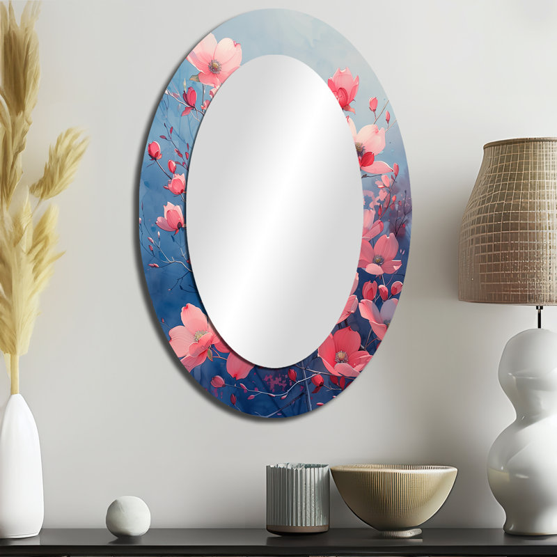 Miroir mural rose et bleu Garden Of Dreams Dogwood IV - Rose, 36 po x 24 po