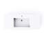 Lavabo de salle de bain en résine 48,15 pouces, vasque rectangulaire, blanc mat, design minimaliste, facile à entretenir et usure moderne