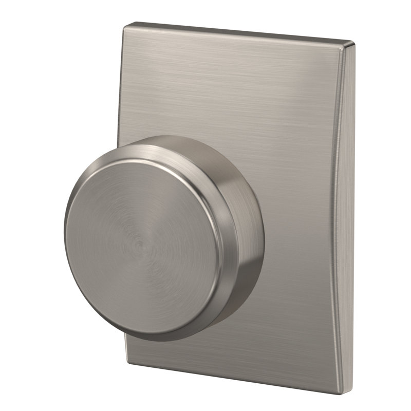 Bowery Privacy Door Knob, Satin Nickel