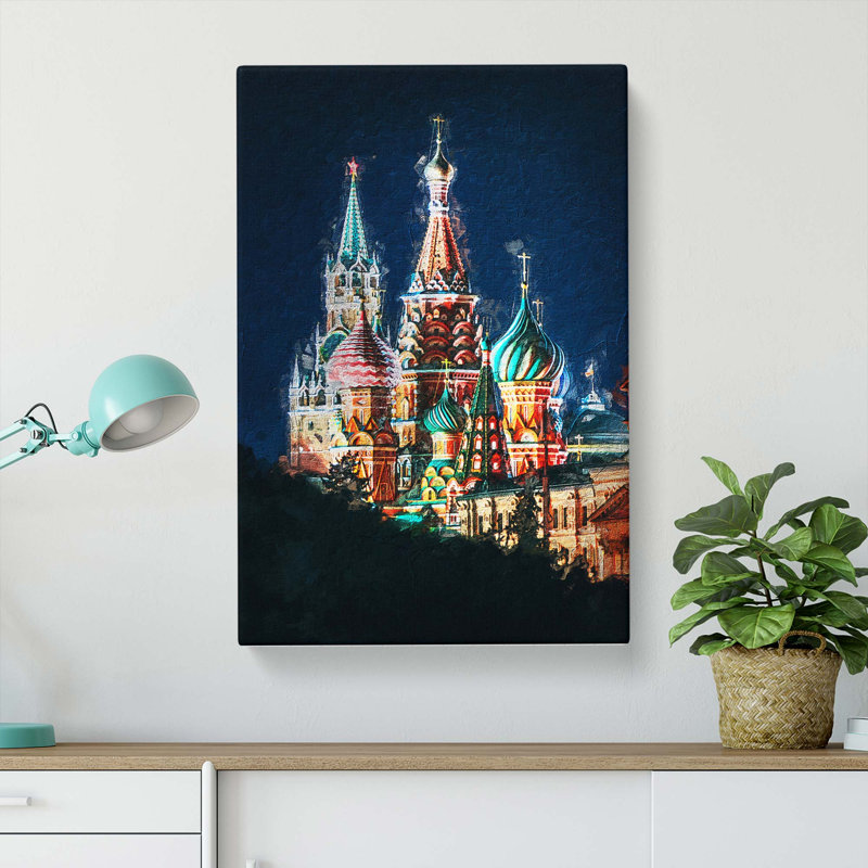 The Kremlin In Moscow Russia - Wrapped Canvas Painting, 76cm H x 50cm W x 3cm D