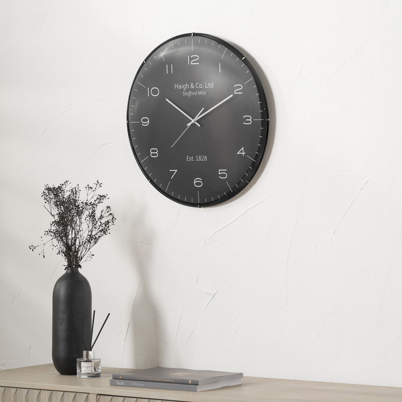Wall Clock, Black/Silver
