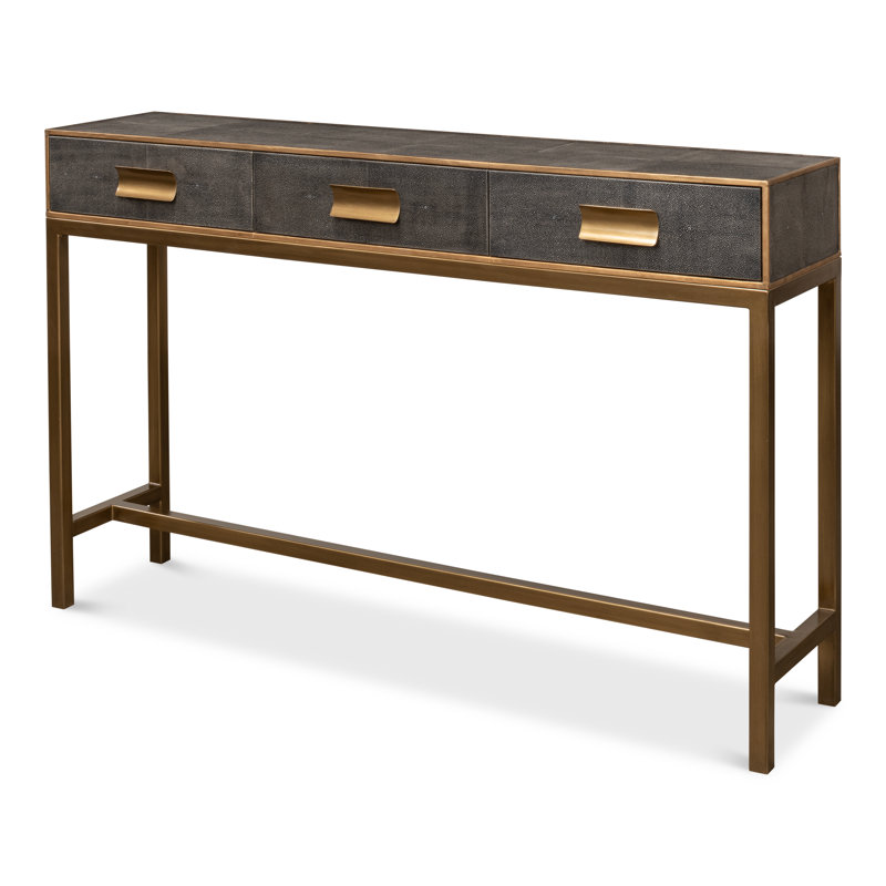 Shagreen 54'' W Console Table, Antique Gray