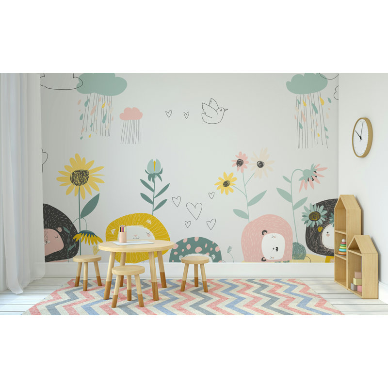 Papier peint amovible à la main, L 48,96 po x L 75 po