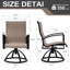 Chaise de salle à manger pivotante à bascule Sunbrella® en aluminium moulé avec accoudoirs-701449297
