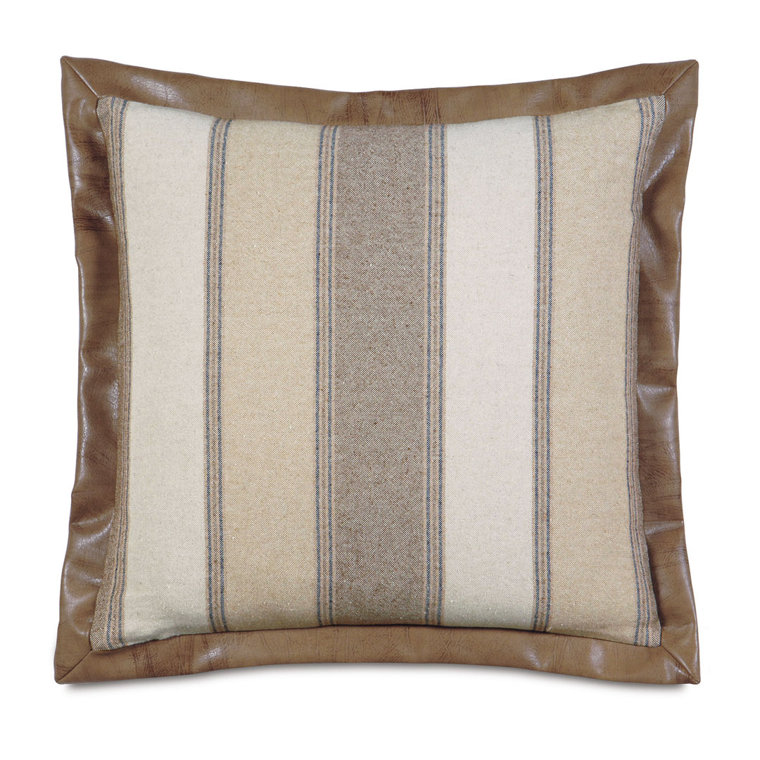 Aiden Brown/Beige/Blue Linen Blend Piece Sham Eastern Accents