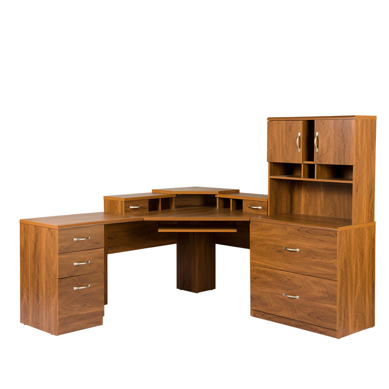 Millwood Pines Leavy Reversible LShape Desk with Hutch & Reviews Wayfair