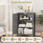 Organisateur de rangement de plancher moderne avec tablettes réglables et 2 portes-179561890