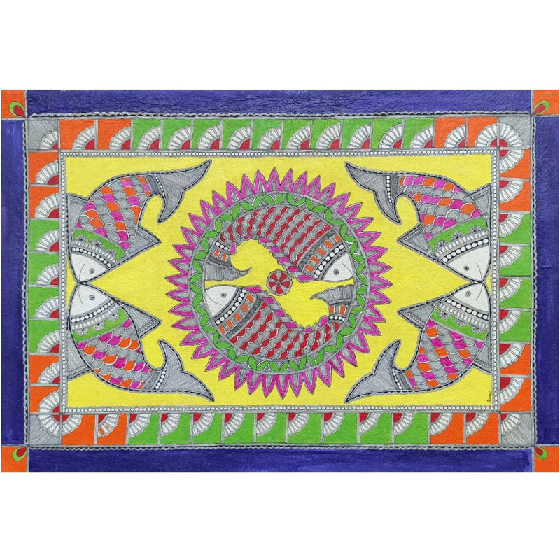 Colourful Fishes | Acrylic On Paper | By Abhilasha Raut