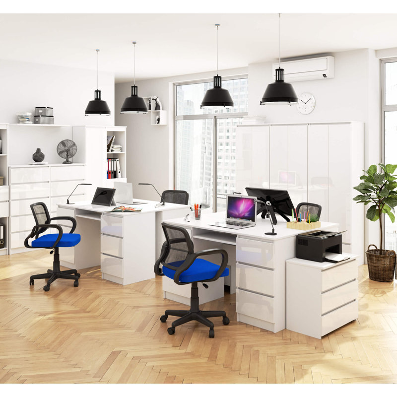 Eldrin Computer Desk, White Gloss