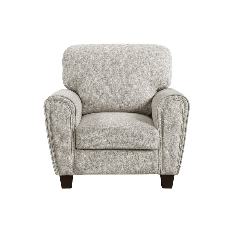 Fauteuil avec coussin réversible Loi, chenille gris transitionnel Loi