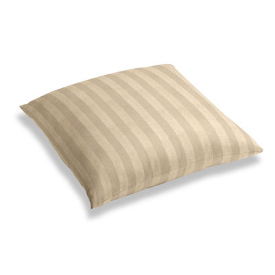 Striped Cotton Blend Reversible Throw Pillow