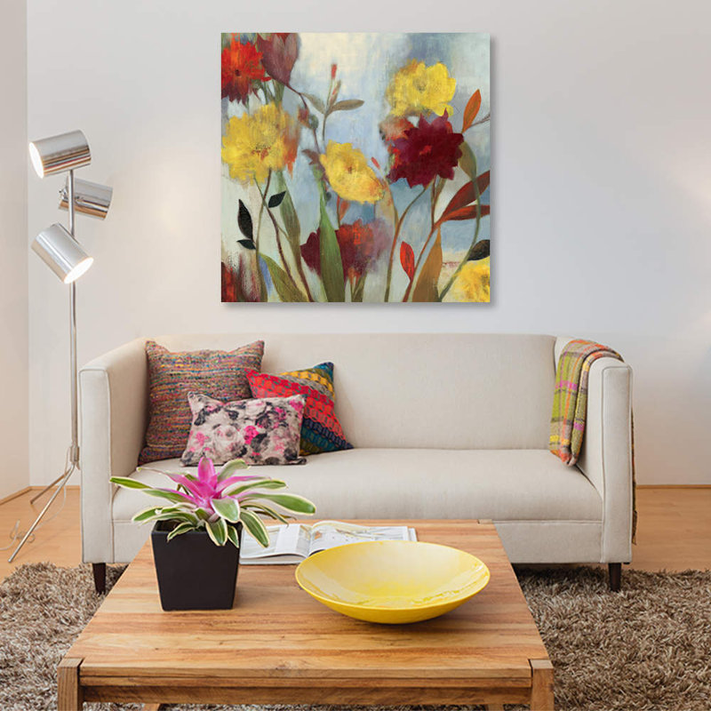 «Wildflowers I», reproduction sur toile, H 18 po x l 18 po x P 1,5 po, Pas de tapis, Toile tendue