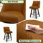 Tabourets de bar modernes pivotants à 360 °, tabourets de comptoir rembourrés avec dossier, chaises d'îlot de cuisine pour la salle à manger, le bar et le comptoir (ensemble de 4)-1991224962-1991224973
