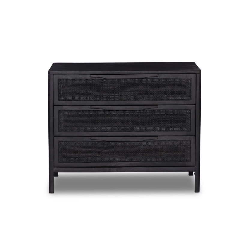 Commode 3 tiroirs Nellie, Noir, noir, noir, noir