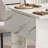 Foldable Dining Table Marble Pattern Finish