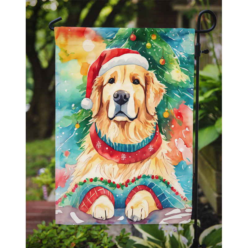 Polyester double face Noël, H 15,5 po x l 11,25 po