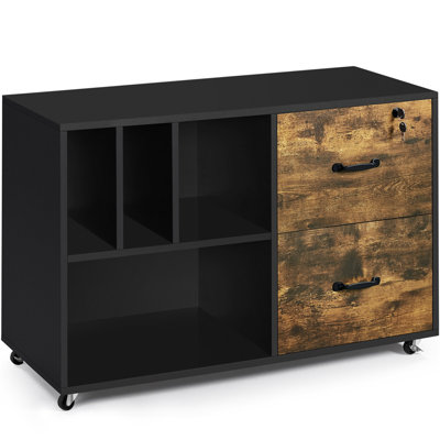 Elisbet 2-Drawer Mobile Lateral Filing Cabinet by Inbox Zero