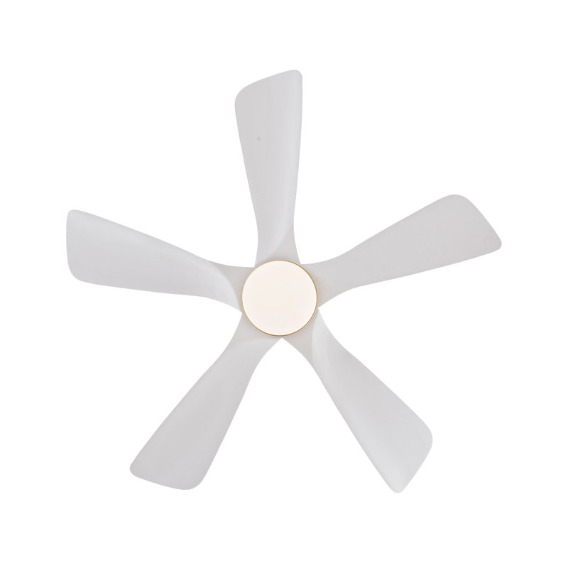 Hot sales Ventilateur de plafond intérieur de 42 pouces avec lumière à DEL à intensité variable et 5 pales en bois massif avec moteur à courant continu réversible