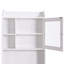 Armoire de salle de bain au-dessus de la toilette blanche, 4 trous et tablette ouverte, réglable