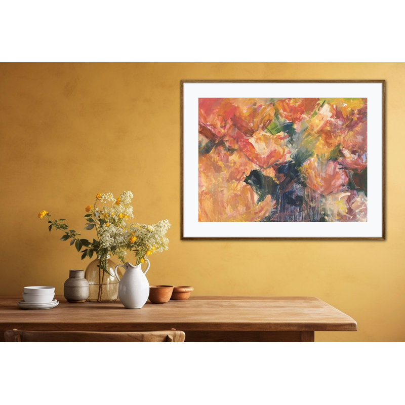 Une maison pour les tulipes sur toile, H 5 po x l 7 po x P 1 po