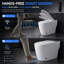 Toilette allongée une pièce avec bidet, siège chauffant et chasse automatique YULIKA 1,28 GPF