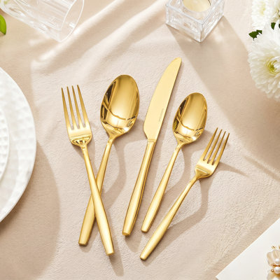 60 Piece 18/10 Stainless Steel Silverware Set, Service For 12