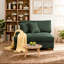 Chaise longue surdimensionnée rembourrée en chenille verte avec accoudoirs et coussins décoratifs-1438286525-1447035766-1463754485