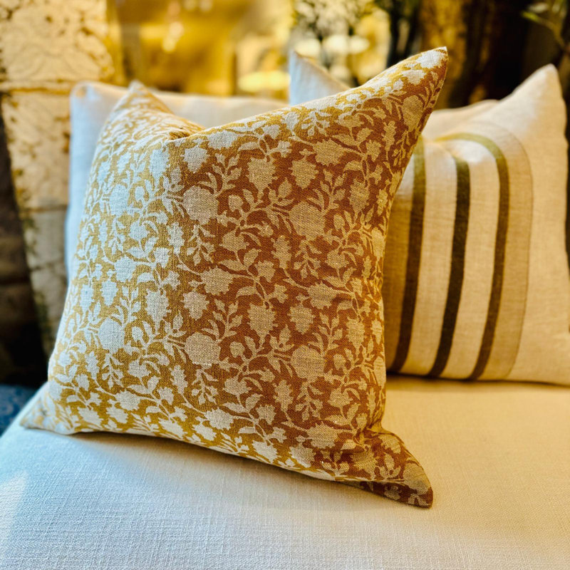 Hedgerow Pillow Cover - 22" x 22", Blue Floral