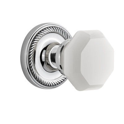 Rosette en corde avec bouton de lait blanc Waldorf