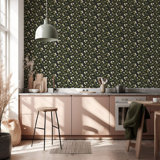 Lady Charlotte Rose Thorns 10' L x 24" W Peel and Stick Wallpaper Tile