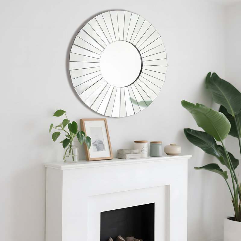 35.4’’ W Glass Flat Wall Mirror