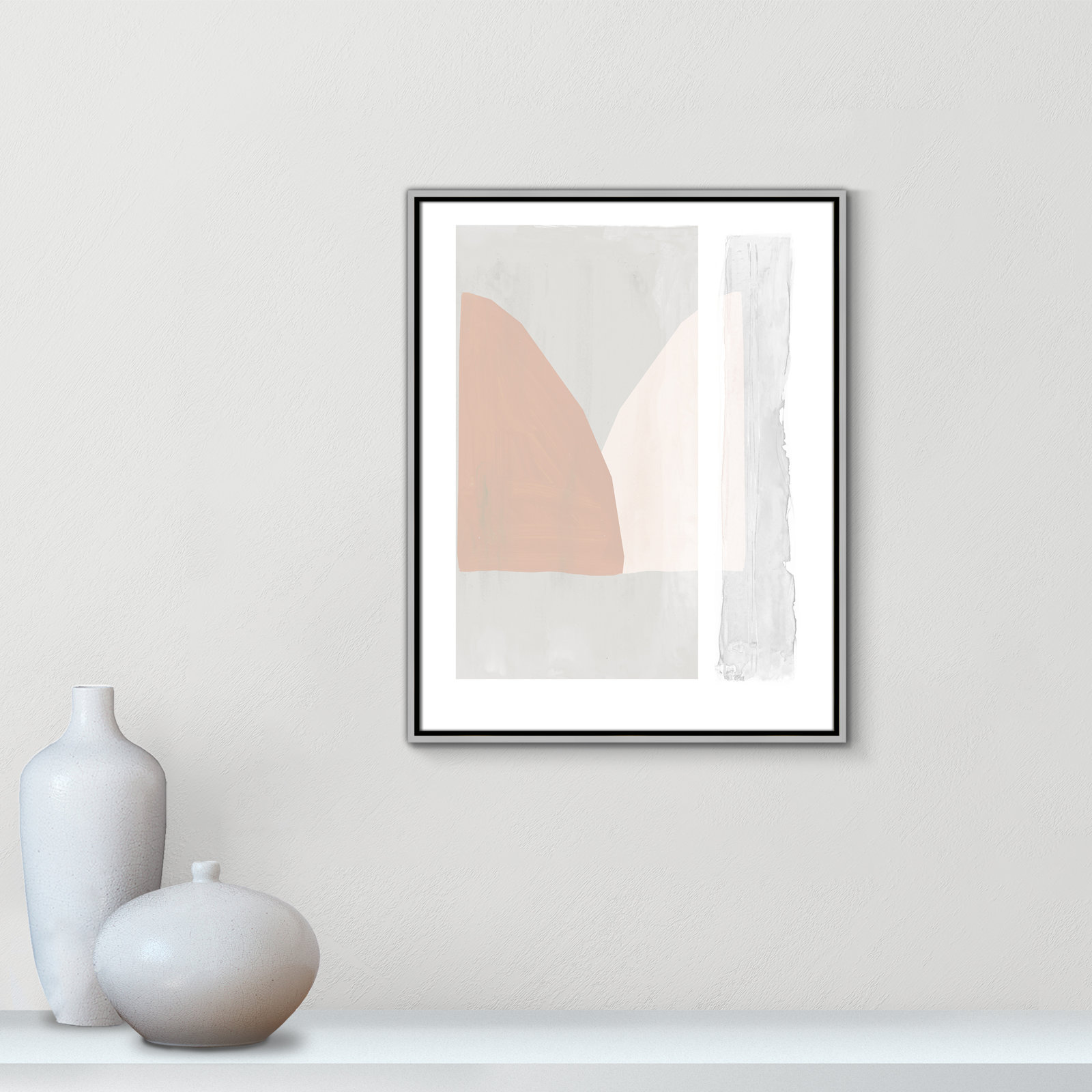 Soft and Light - Painting Print, 29.5" H x 23.5" W x 2" D, Silver Framed Canvas