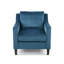 Chaise d'appoint contemporaine en velours bleu, design élégant pour la maison
