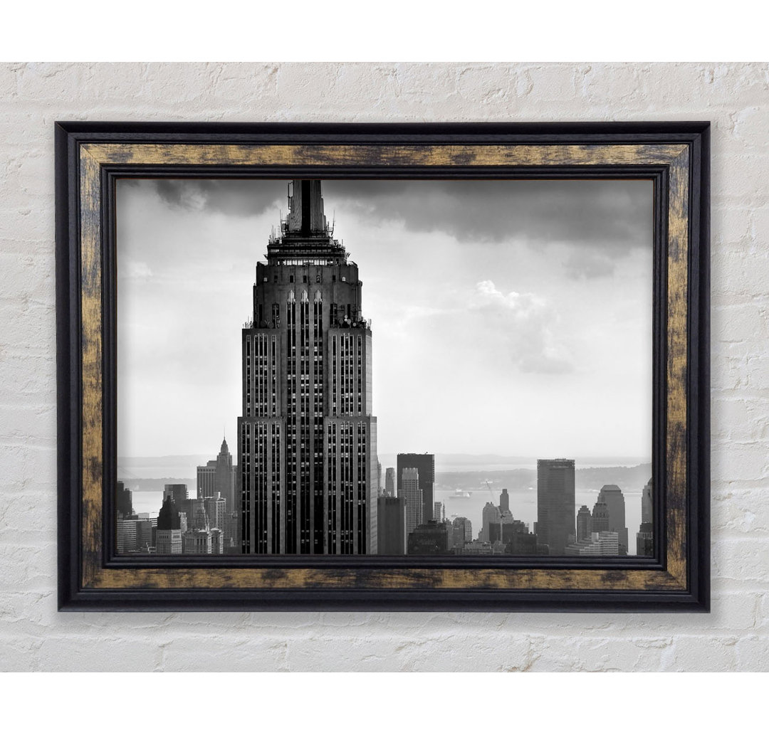 Empire State Building B N W - Einzelne Bilderrahmen Kunstdrucke