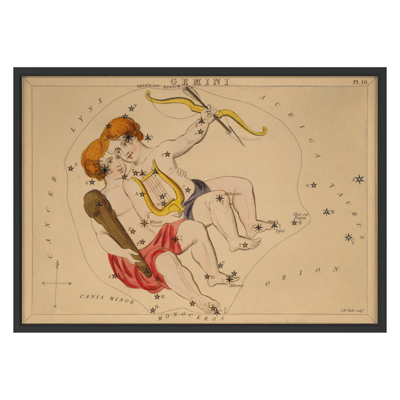 Gemini par Grand archives - reproduction encadrée sur papier, Cadre noir, H 22 po x l 31 po