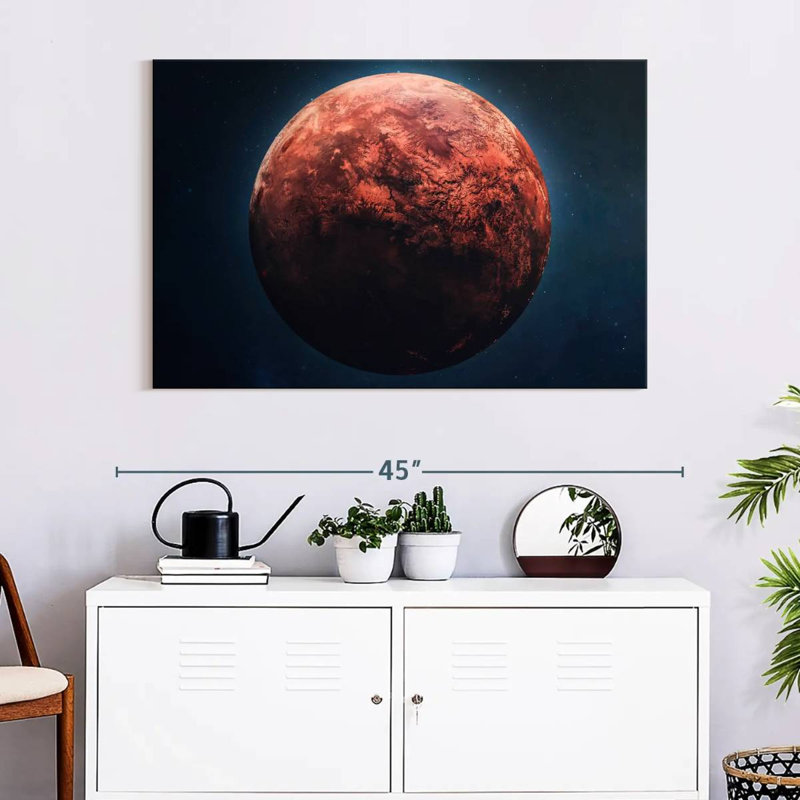 Oberle Red Mars Planet, 26" H x 39" W