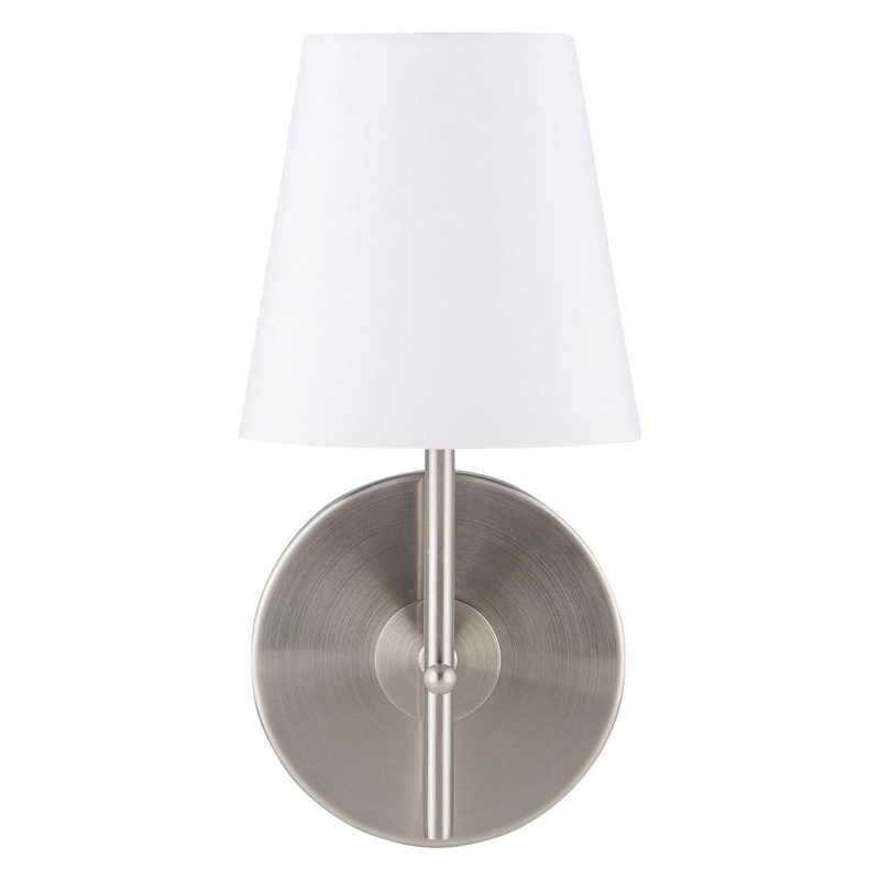 Hap Armed Sconce, Brushed Nickel
