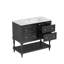 Armoire de meuble-lavabo 36 po avec lavabo - noir. Matériau. 4 tiroirs, lavabo en céramique encastré. Rangement utilitaire. Facile à assembler-1277709218