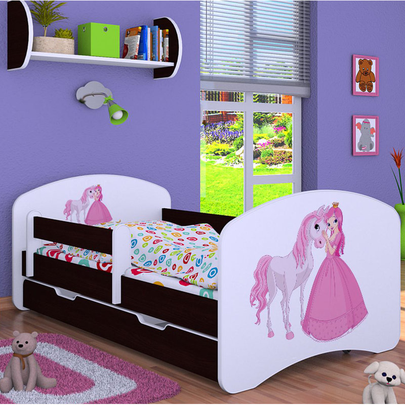 Nordham Cabin Bed Themed Beds with Storage Included, Black