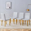 Ensemble de chaises de salle à manger rembourrées en similicuir avec dossier rembourré, pieds en métal-2030806674-2030806672